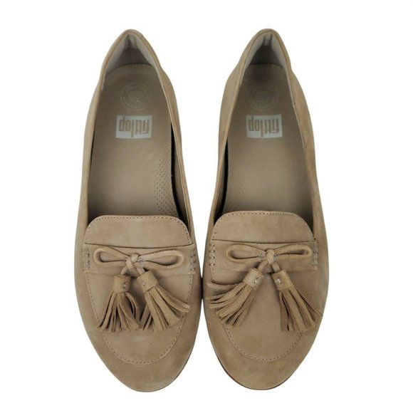 Fitflop Shoes - Fitflop Sneakerloafers Womens Size 9 Beige Suede T
